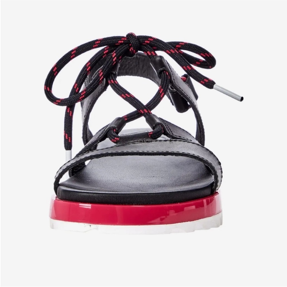 WORN ONCE Sorel “Roaming Lace” ladies sandals in Black/Punch Pink, size 6-1/2 - Picture 8 of 12